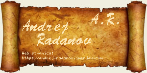 Andrej Radanov vizit kartica